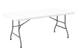 6' White tables
